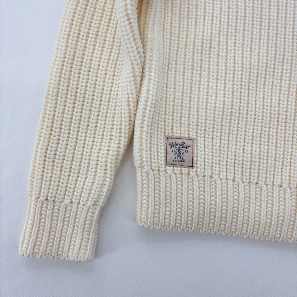 Polo Ralph Lauren Toddler’s Rollneck 100% Cotton Ivory Sweater for 5T Unisex - Picture 7 of 10